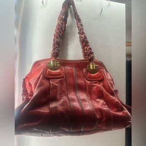Chloe red leather bag